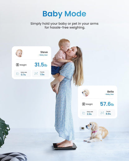 RENPHO Slimme Weegschaal - Bluetooth & App - Zwart
