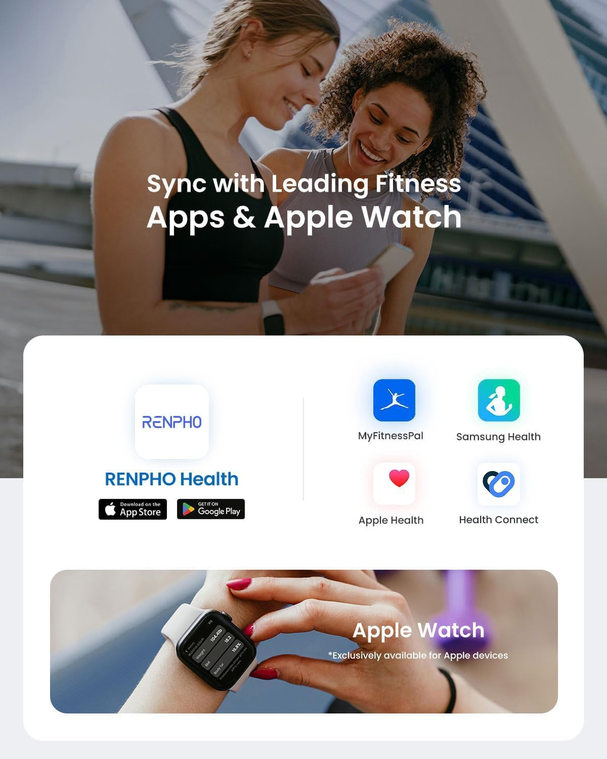 RENPHO Slimme Weegschaal - Bluetooth & App - Zwart
